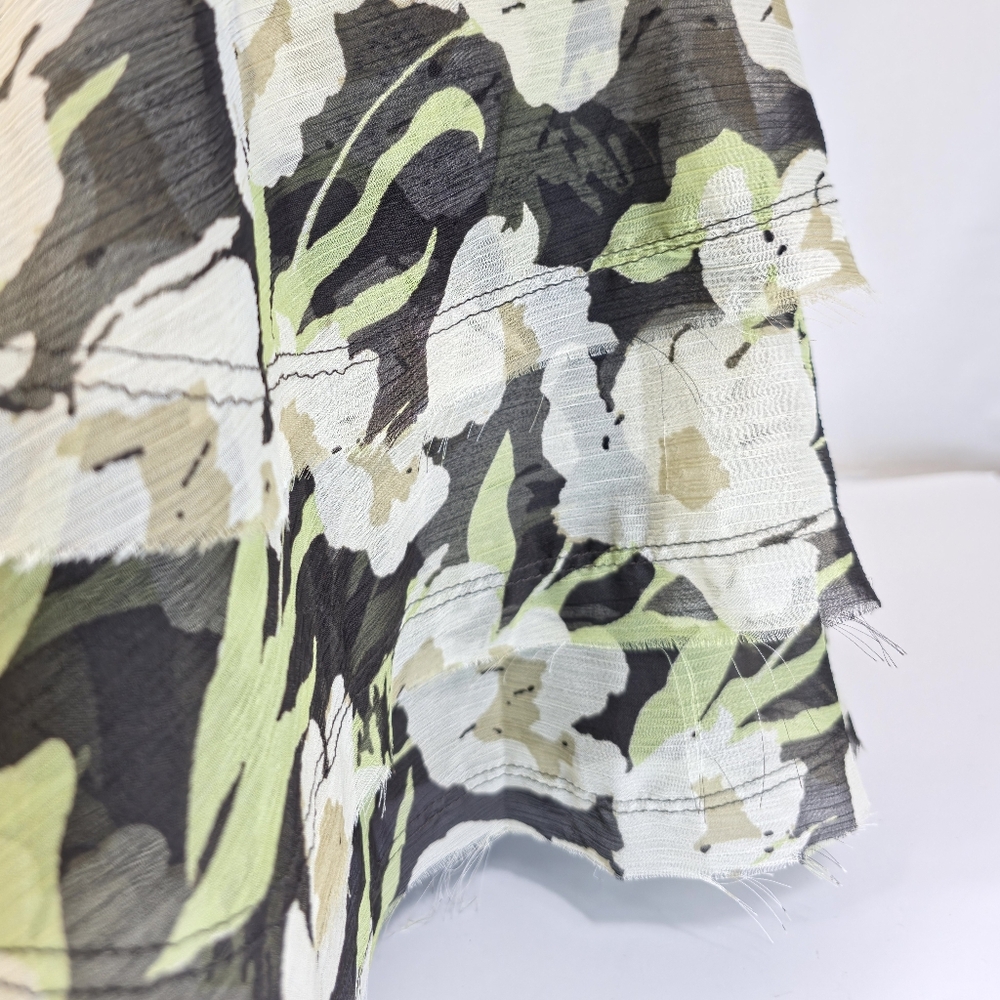 Free People Raven Printed Mini Dress Black Coffee Combo Green Floral M NWT $128 - Picture 14 of 16